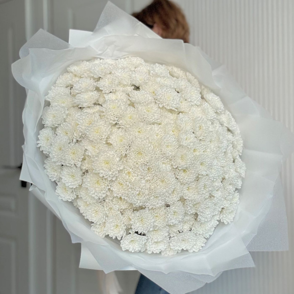 БУКЕТ ГИГАНТ ИЗ ХРИЗАНТЕМ