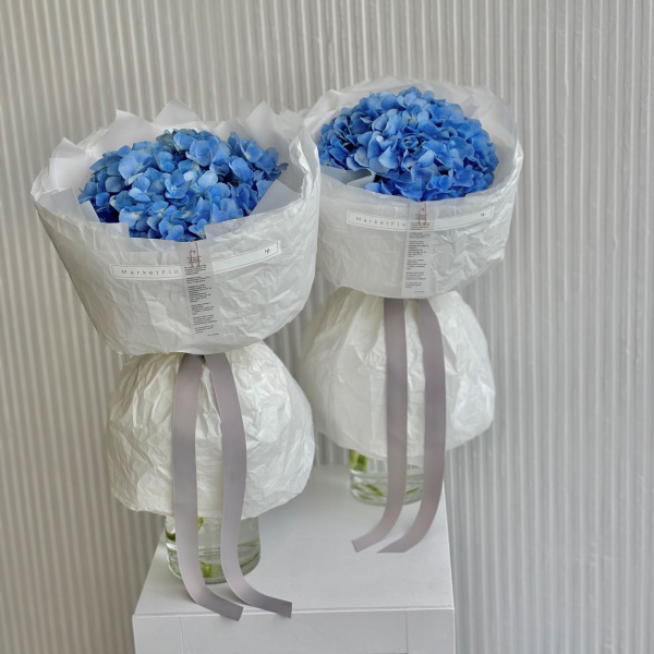 БУКЕТ С ГОРТЕНЗИЕЙ