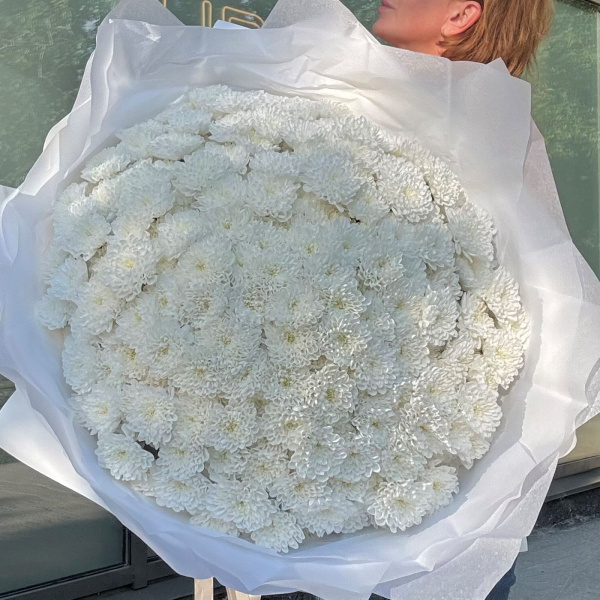 БУКЕТ ГИГАНТ ИЗ ХРИЗАНТЕМ