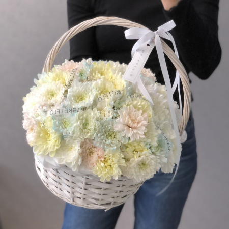КОРЗИНА С ХРИЗАНТЕМАМИ