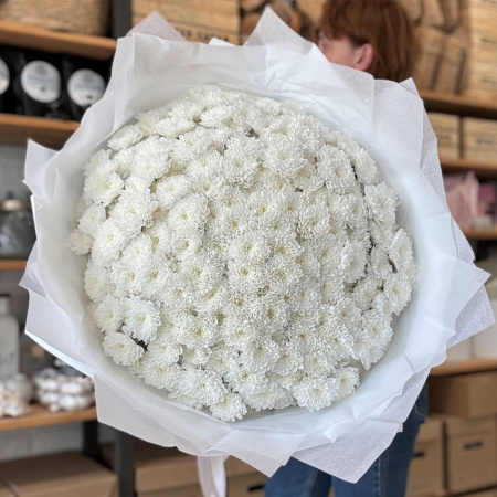 БУКЕТ ГИГАНТ ИЗ ХРИЗАНТЕМ